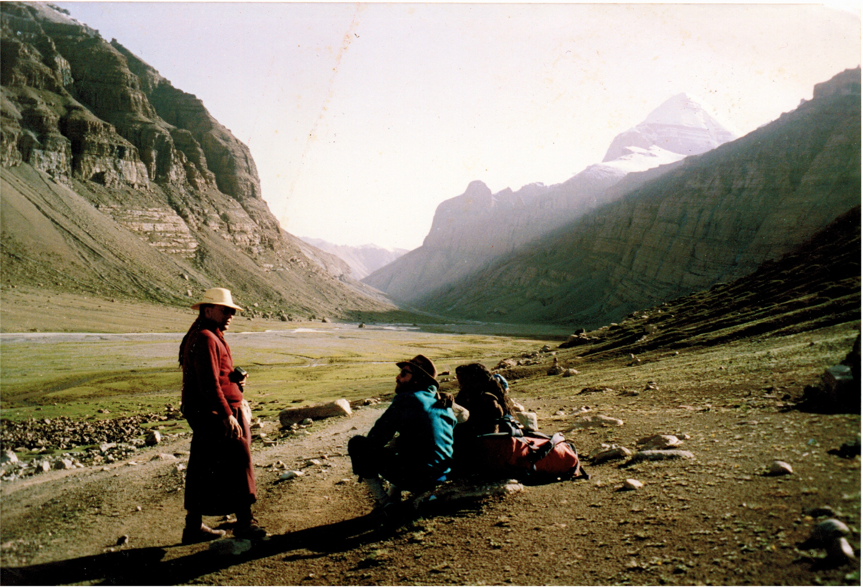 Lama Chodrak with pilgrims at Mt. Kailash