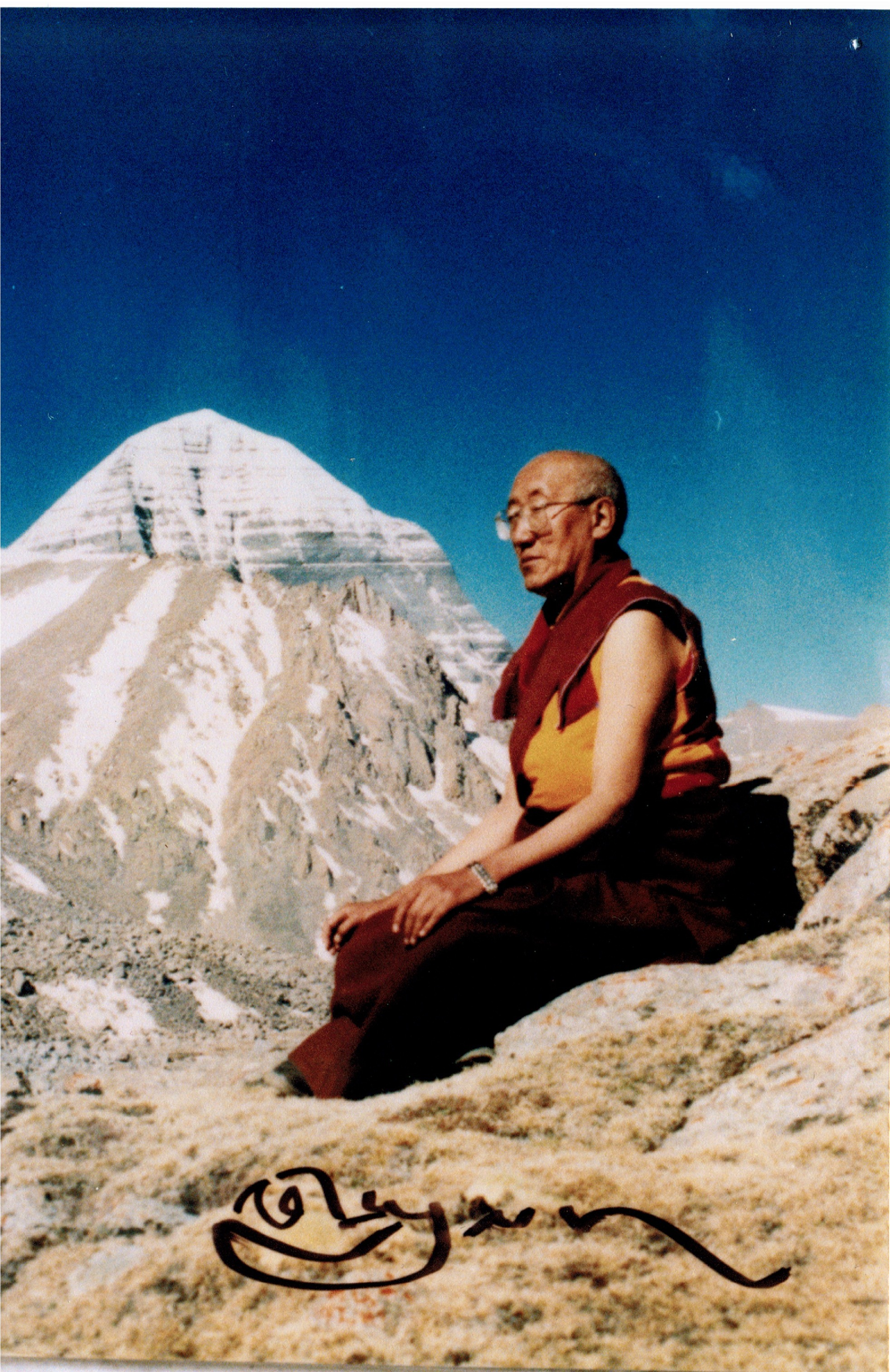 Lama Chodrak with pilgrims at Mt. Kailash